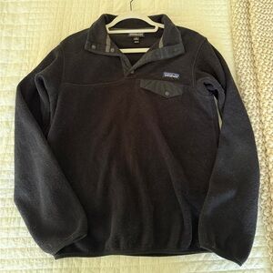 Patagonia Black Snap-T Fleece Pullover Small
